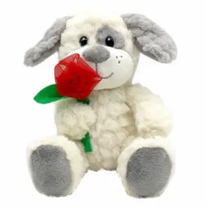 Pluche met bloem Jemini Valentin Chien image-2