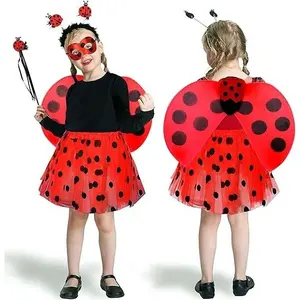 Ladybug dress with wand and headband Jemini image-1
