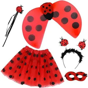 Ladybug dress with wand and headband Jemini image-0