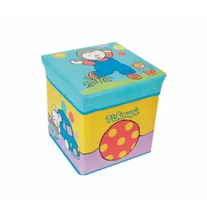 Children's slate storage stool Jemini T'choupi image-0