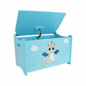 Coffre à jouets en bois enfant Fun House Leon Le Dragon image-2