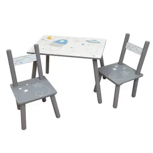 Rechthoekige tafel met 2 kinderstoelen Jemini Espace image-2