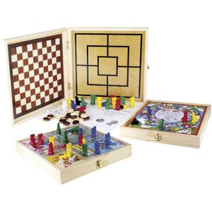 Set of 100 wooden board games Jeujura