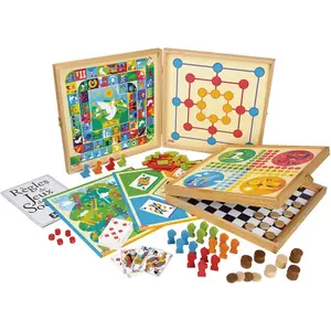 Set of 80 wooden board game rules Jeujura image-0