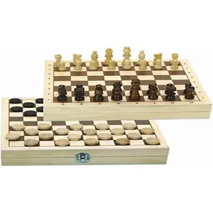 Checkers and chess board game set Jeujura image-0