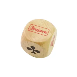 Wooden belote dice Jeujura image-0