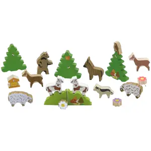 19-piece mountain animal building set Jeujura image-0