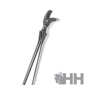Pince de rivetagem para sabrinas de cavalo polida curvada com mandíbula de substituição Jim Blurton