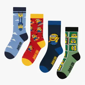 Children's socks Jimmy Lion Minions (x4) image-0