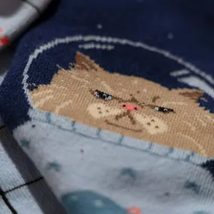Football Socks Jimmy Lion Space Cat image-3