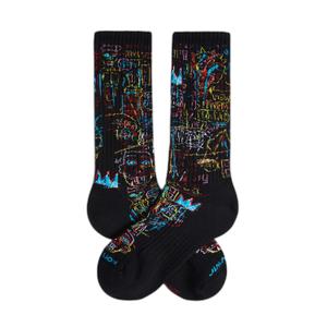 jl0729-black-football-socks-jimmy-lion-basquiat-kings-of-egypt-black