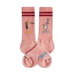 jl0749-pink-football-socks-jimmy-lion-daffy-vs-bugs-pink