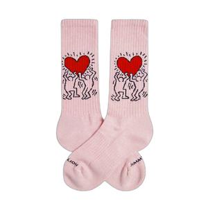 jl0766-pink-socken-jimmy-lion-keith-haring-heart-rosa