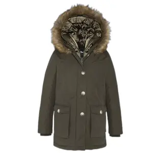 Parka lang Kapuze Plastron abnehmbar Frau Schott image-0
