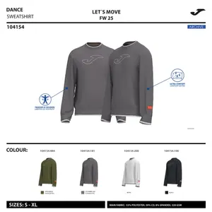 Sweatshirt with Ribbed Cuffs Joma Step image-5