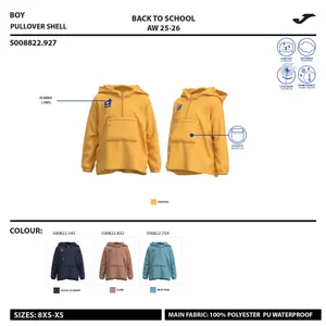 Waterproof hooded jacket for children Joma Camp image-5