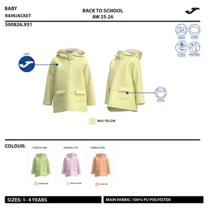 Waterproof hooded jacket for children Joma Camp image-1