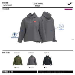Women's Hoodie with Adjustable Cuffs Joma Step image-1