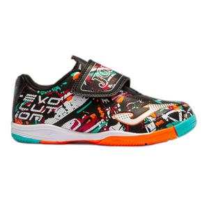 evjw2301inv-botas-de-futbol-para-ni-os-joma-evolution-2301-indoor-negro-naranja-turquesa