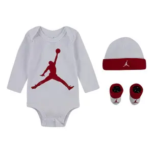 Baby boy romper + hat + booties set Jordan image-0