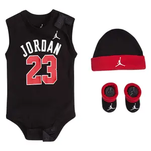 Jordan 23 Baby Swimsuit/Beanie/Slipper Set image-0