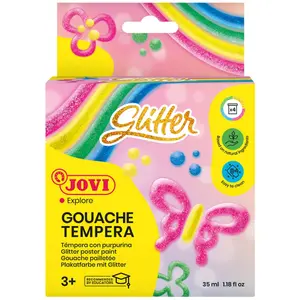 Box of 6 assorted glitter gouache Jovi image-0