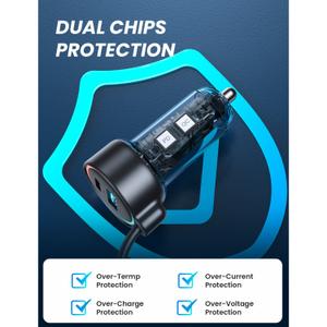 Chargeur de voiture 3 en 1, C+U avec câble spiralé de type C 1,5 m, 55 W Joyroom image-3