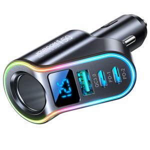 Chargeur Voiture 4-en-1, Transmetteur Fm Bluetooth C+C+U+Cigarette, PD 150W Joyroom image-4
