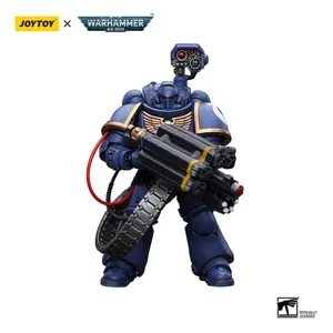 Sběratelská figurka JOYTOY Warhammer 40k Ultramarines Desolation Marine with Castellan Launcher (Superfrag)