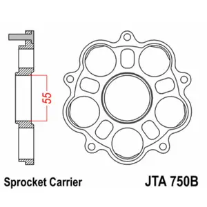 Porte Couronne Motorbike 5 Silentbloc JT Sprockets Ducati image-0