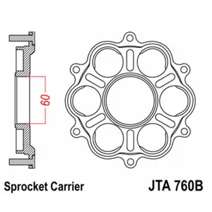 Porte Couronne Moto 6 Silentbloc JT Sprockets Ducati image-0