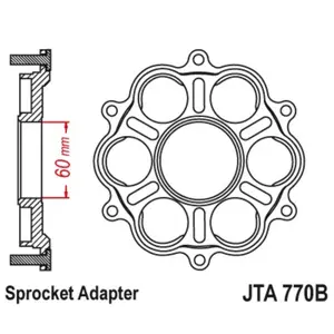 Porte Couronne Moto 6 Silentbloc JT Sprockets Ducati Panigale/Monster image-0