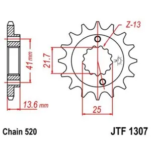 Motorcycle sprocket JT Sprockets Honda XR 650 R image-0