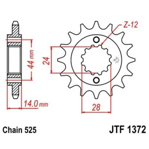 Motorcycle sprocket JT Sprockets Honda VT 750 C2 Shadow Spirit image-0