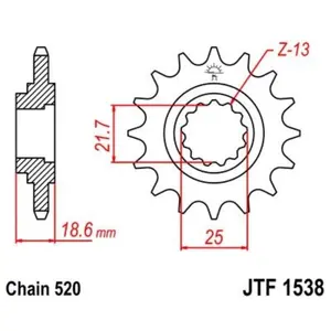 Motorcycle sprocket JT Sprockets Kawasaki Z 750 S image-0