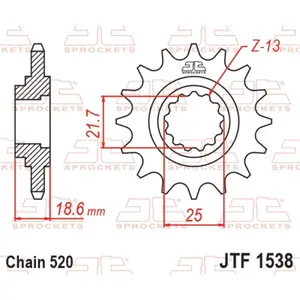 Motorcycle sprocket JT Sprockets Kawasaki Z 750 S image-1