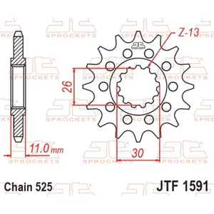 Motorcycle sprocket JT Sprockets Yamaha MT-09 Sport Tracker image-1