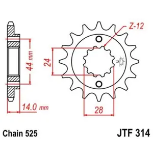 Motorcycle sprocket JT Sprockets Honda XRV 750 AFRICA TWIN image-0