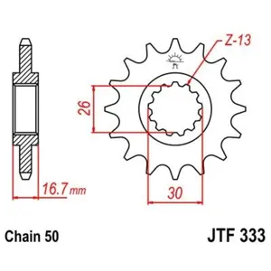 Motorcycle sprocket JT Sprockets Honda VFR 750 F Interceptor image-0