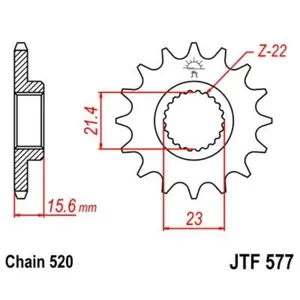 Motorcycle sprocket JT Sprockets MZ 660 MASTIFF [660]/Yamaha TT 600 R image-0