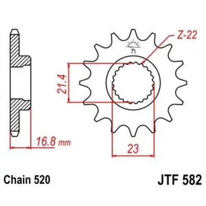 Motorcycle sprocket JT Sprockets YamahaXJ 600 S diversion image-0