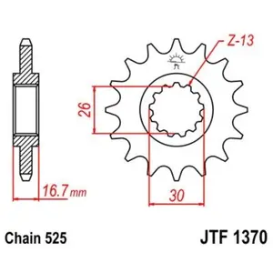 Motorcycle sprocket JT Sprockets Honda CB 650 R Neo Sports Cafe image-0