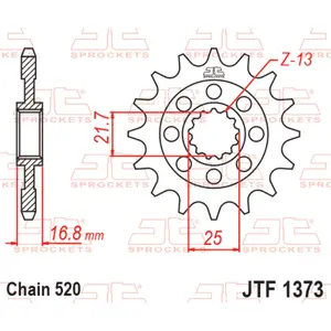 Motorcycle sprocket JT Sprockets Honda NC 750 X DCT ABS image-0