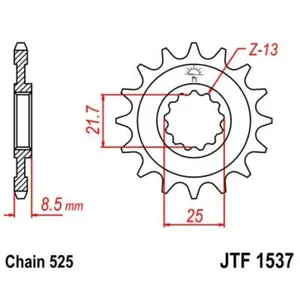 Motorcycle sprocket JT Sprockets Kawasaki Ninja ZX-10 R image-0
