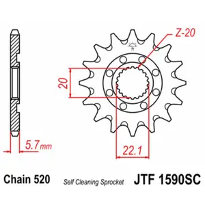 Motorcycle sprocket JT Sprockets Fantic XX 125 image-0