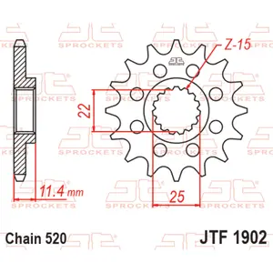 Motorcycle sprocket JT Sprockets CF Moto 800 MT Sport image-0