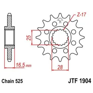Motorcycle sprocket JT Sprockets KTM 1290 super Duke R ABS image-0