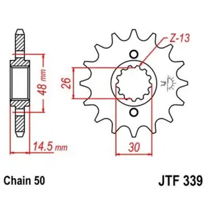 Motorcycle sprocket JT Sprockets Honda VFR 700 F2 Interceptor image-0