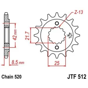 Motorcycle sprocket JT Sprockets Kawasaki ER-5 image-0