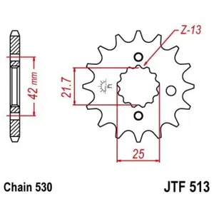 Motorcycle sprocket JT Sprockets Cagiva V-Raptor 1000 image-0